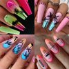 Summer Coconut Tree Nail Art Stickers Decals Palm Tree Design 3D Nail Stickers 6Pcs Tropical Style Designer Nail Decals for Acrylic Nail Art Decorations Supplies Manicure DIY Nail Art Decor Accessories