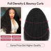 13x6 Lace Front Wigs Human Hair HD Lace Front Wigs Human Hair Pre Plucked Afro Kinky Curly Human Hair Wigs for Women 180% Density 4b/4c Glueless Wigs Human Hair for Women 20 inch