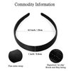 Ayaoch Black 1 Inch Satin Hard Headband Solid Hair band for Women and Girls