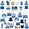 VitalCozy 38 Pcs Boss Birthday Hanging Decorations Boy Birthday Hanging Swirls and Banners Ornament Happy Employee Baby Shower Hanging Decorations for Birthday Party Supplies