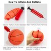 Hymaz 12 Pack 4 Inch Mini Basketball Ball for Kids, Rubber Small basketballs with Pump for Kids Basketball Gifts- Inflatable Ball for Basketballs Hoop Geart for Sports Beach Pool Theme Party Favor