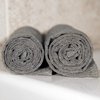 Mayberry Health and Home Extra Long (36 Inches) Exfoliating Bath Cloth (2 Pack) Gray Nylon Bath Towel, Stitching on All Sides for Added Durability