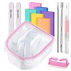 IKOCO Nail Soaking Bowl, Nail Soak off Dip Powder Gel Polish Remover Bowl Kit with Manicure Bowl, Cuticle Remover Tools, Nail Brush, Cuticle Pusher and Peeler, Cuticle Oil Pen, Nail Files and Buffers