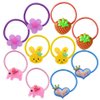 50 Pcs (25 Pairs) Cartoon Elastic Hair Ties Little Girls' Small Ropes Toddlers' Ponytail Holder