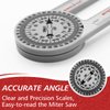 Miter Saw Protractor, Professional Miter Angle Finder for Woodworking Replaces the Model #505P-7 Miter Protractor Angle Finder with Measuring Rulers for Carpentry, Crown Molding Tool, Baseboard
