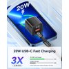 ESSAGER USB C Charger Block 20W 2 Pack Dual Port PD Power Adapter Fast Wall Charger for iPhone 15/15 Pro Max/14/13/12, iPad/iPad Mini, MacBook Pro/Air, Black