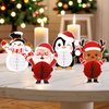 Christmas Party Honeycomb Centerpieces for Xmas Table Decorations, 9Pcs Christmas Center Pieces Tabletop Signs, Cute Santa Snowman Reindeer Holidays Honeycomb Centerpieces for Christmas Party Supplies