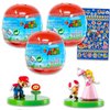 Super Mario Party Favors Set for Kids - Bundle with 3 Buildable Figure Blind Capsules Plus Stickers Party Supplies for Boys and Girls