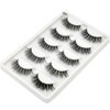 3D Mink Lashes,Luxurious 100% Siberian Mink Fur Real False Eyelash Natural Messy Volume Fluffy Long Fake Eyelashes 5 Pairs/Box (A10)