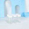 12pcs 80ml Small Travel Plastic Bottle with White Plastic Cover Portable Fluid Transparent Refillable Bottles Storage Jar Eco-Friendly