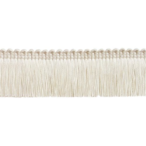 DÉCOPRO 1 1/2" Long (3.5cm) Basic Trim Collection Brush Fringe Trim (0150SB), Cream Ivory #A2 (Cream, Ivory, Off White) 5 Yards (15 ft/4.5m)