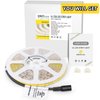 EMITEVER COB LED Strip Lights Cool White, 5000K Tape Light 32.8ft Premium High Density, DC 24V, 300+Lumens/ft, 4800LEDs/Spool, CRI 90+, 3W/ft, UL Listed 5 Year Warranty (Power Supply Sold Separately)