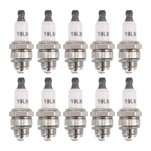 Carbhub 10 Packs 796112 Spark Plug for Briggs Stratton Craftsman Husqvarna MTD Toro JDeere Poulan Replace for 796112S 492167 492167S 802592 802592S 293918 391818 392588 RJ19LM RJ17LM RCJ8 J19LM J17LM