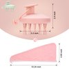BABYSHEEP Silicone Scalp Massager Hair Brush, 2pcs Hair Scrubber with 1 Hair Towel, Scalp Exfoliator Wet Dry Head Massager Shampoo Brush for Hair Growth & Scalp Care with Giftbox (3pack)