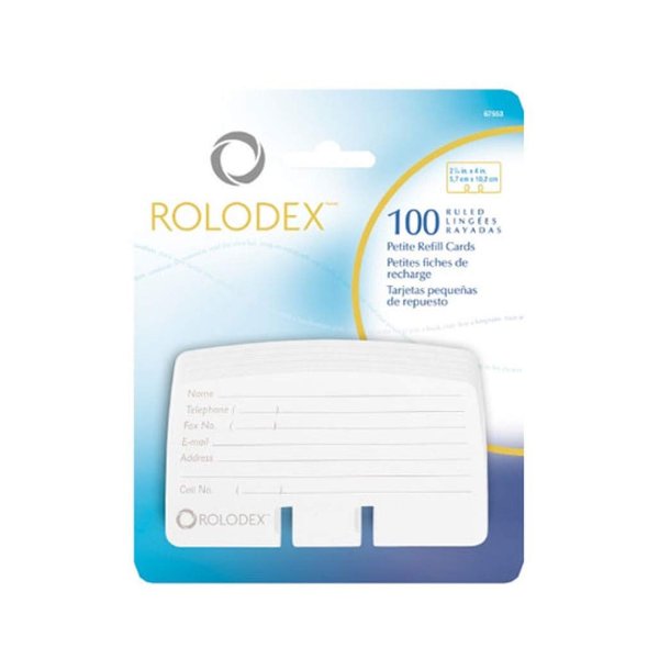 Petite Refill Cards, 2 1/4 x 4, 100 Cards/Pack