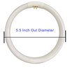 Konideke 5.5 Inch Outside Diameter,T4 12W 6400K Circular Fluorescent Bulb,Replacement for Conair Round Makeup Mirror