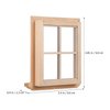 JOINPAYA 2 Pcs Miniature Dollhouse Window Frames: Wood Dollhouse Window Models Tiny Furniture DIY Dollhouse Bedroom Accessories for Micro Scene Craft