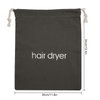 Hair Dryer Bags Drawstring Bag Container Hairdryer Bag, 11.8 by 13.8 Inch (Gray,Cotton)