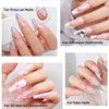 MIZHSE Solid Nail Glue, 18g Solid Nail Glue Gel for Nails and Mini U V Light LED Lamp for Nail Cured Solid Gel Nail Glue for Acrylic Nails, Nail Tips Long Lasting Rhinestone Glue for Nail Salon