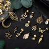 40 Pcs Hair Clips for Braids Locs Hair Jewelry Braids Hair Clips Gold Hair Accessories for Braids Hair Beads African Style Butterfly DIY Hair Jewelry Pendant Hair Charms Decoration for Braiding