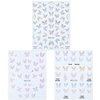 Aurora Shell Butterfly Nail Stickers for Women 3D Relief Butterfly Nail Art Stickers Pink Laser Butterfly Nail Decals for Nail Art Supplies Butterflies Nail Design Stickers Nail Decor Nail Accessories