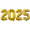 GOER 2025 Foil Number Balloons for 2025 New Year Eve Festival Party Supplies Graduation Decorations (Gold,16 Inch)