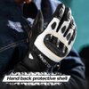 WTACTFUL Goatskin Leather Carbon Knuckle Motorcycle Gloves for Men and Women Full Finger Touchscreen Motorbike Gloves for BMX ATV MTB Riding Road Racing Motocross Black L