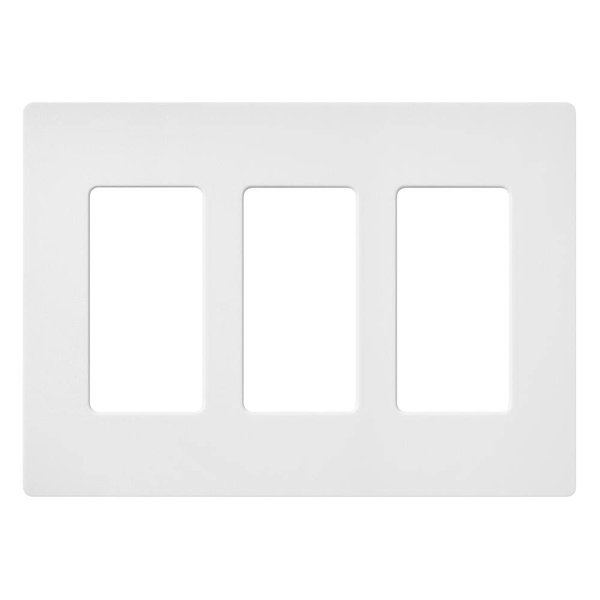 Lutron Claro 3 Gang Decorator/Rocker Wallplate, Satin, Snow (1-Pack) | SC-3-SW