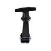 Buyers Products WJ201U 4-7/8" Easy Grip Rubber Hood Catch With U Bracket, Weather Resistant Hold Down, T-Handle Hasp, Draw Latch, Flexible Closure For Vehicle Hood Or Tool Box , Black