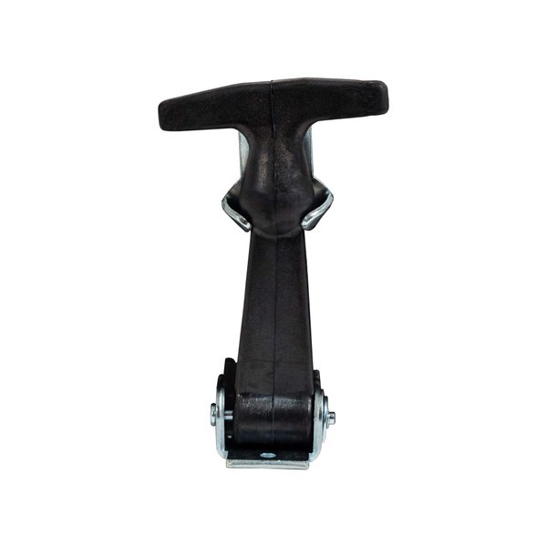 Buyers Products WJ201U 4-7/8" Easy Grip Rubber Hood Catch With U Bracket, Weather Resistant Hold Down, T-Handle Hasp, Draw Latch, Flexible Closure For Vehicle Hood Or Tool Box , Black