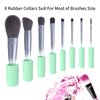 Senbowe Upgraded Makeup Brush Cleaner and Dryer Machine, Electric Cosmetic Automatic Brush Spinner with 8 Size Rubber Collars, Wash and Dry in Seconds, Deep Cosmetic Brush Spinner for All Size Brushes