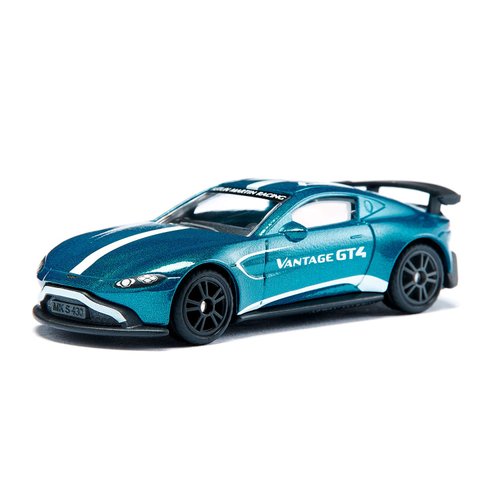 Siku 1577, Aston Martin Vantage GT4, Toy Car, Metal/Plastic, Blue, Metallic Paint, Huge Rear Wing, Sport Tyres, Detailed Design