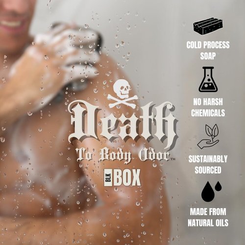 Black Box USA MADE Men's 5oz Natural Bar Soap Made from Moisturizing Natural Oils - Handmade Cold Process Soap No Harsh Chemicals, Earthy Nag Champa Musk (DIRT NAP/NAG CHAMPA)