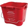 San Jamar Kleen-Pail Pro Sanitizer Pail Cleaning Bucket with Bail Handle for Cleaning, Kitchens, Restaurants, And Janitorial Use, Plastic, 6 Quarts, Red