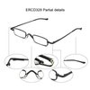 EYE ZOOM Metal Super Light Mini Reading Glasses with Compact Case, Gunmetal, 1.75