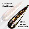 Sparkle Holographic Clear Chameleon Glitter Nail Dip Powder Nail Kit 6 Colors Set with opal foils, easy to use for starters, perfect Top Coat for black nail art SG061 ( Dip Liquid Set Not Included)