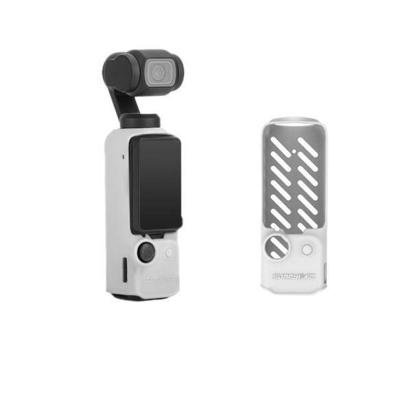 Hooshion Silicone Case for DJI Osmo Pocket 3, Waterproof Silicone Protective Case Compatible with DJI Osmo Pocket 3 Silicone Protective Cover Protector Accessories -White