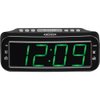 JENSEN JCR-206 Digital AM/FM Dual Alarm Clock Radio, Simple, Sleek Design with Large 1.8” Green LED Display, Aux Input, and Built-in Speaker