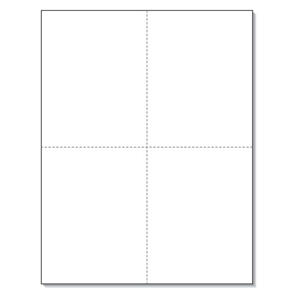 NextDayLabels - 8-1/2" x 11" Laser/Inkjet Postcards 4 Per Page, (4-1/4" x 5-1/2" Each Card | White, 200 Cards)