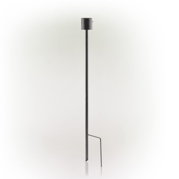 Alpine Corporation 31" Tall Outdoor Metal Gazing Globe Display Stand, Black