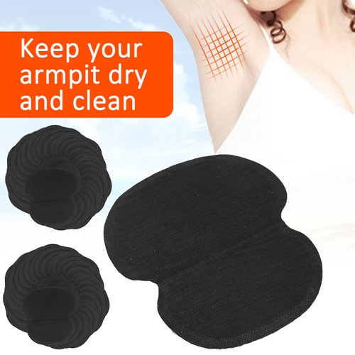 Armpit Sweat Pad, Strong Adhesion Underarm Sweat Pads Antiperspirants, Black 60pcs Underarm Armpit Sweat Pads Non‑Woven Fabric Dress Clothing Underarm Pads for Clothes Shirt