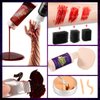 DE'LANCI Halloween SFX Makeup Kit, 17 Pcs Pro Special Effects Stage Makeup for Vampire Zombie Makeup, Easy to Use Demonic FX Set for Beginners with Scar Wax,Liquid Latex,Fake Blood,Bruise Wheel,Cotton