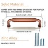 Goo-Ki 6 Pack 3-3/4 Inch （96mm） Hole Center Cabinet Pulls Antique Copper Zinc Alloy Kitchen Drawer Pulls Drawer Handles 4.2 Inch Length 2202-AC-96