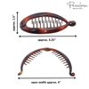 Parcelona French Effortless Mini Small Tortoise Shell Banana Hair Clip for Fine Hair
