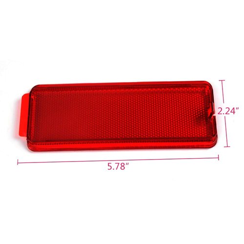 2 PCS Red Premium Interior Front Rear Door Entry Light Reflector Panels Compatible For Ford Super Duty F250 F350 F450 F550 1999-2007 / Excursion 2000-2005
