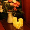 H-BLOSSOM Flickering Flameless Candles Ivory Real Wax Pillar with Embedded String Lights LED Candles Battery Operated with Cycling 5H Timer Set of 3 (3" x 4"/5"/6") (Ivory)