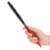 Roller Comb for Men and Women Nylon Bristles Round Salon Hair Styling Brush Comb for Blow Drying Curling Straightening(0.4in)