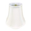 Royal Designs Flare Bottom Outside Corner Scallop Bell Lamp Shade, White, 5" x 10" x 8.25"