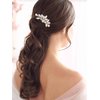 Unsutuo Crystal Bridal Hair Comb Opal Silver Hair Accessories Rhinestone Wedding Hair Pieces for Brides and Women(Silver)
