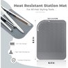 BEZAZZLED Silicone Hair Tool Holder & Heat Mat - Heat Resistant Mat for Hair Tools, Flat Iron, Curling Iron, Anti Heat Pad for Hair Straighteners - Professional Soft Rubber Pad & Flat Iron Cover